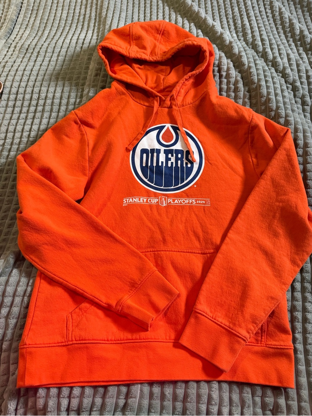 Oilers Orange Hooded Sweatshirt - Stanley Cup Playoffs